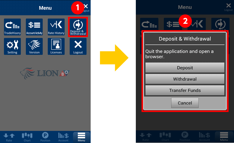 Deposit & Withdrawal